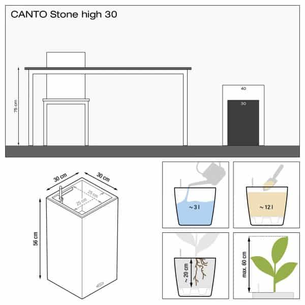 CANTO Stone high 30 Stone Collection Γεωπονικό Κέντρο Κήπου