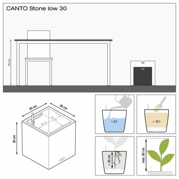 CANTO Stone low 30 Stone Collection Γεωπονικό Κέντρο Κήπου