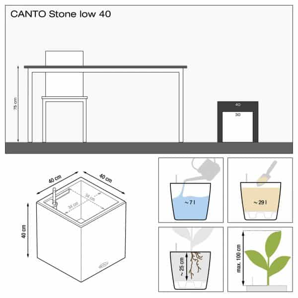 CANTO Stone low 40 Stone Collection Γεωπονικό Κέντρο Κήπου