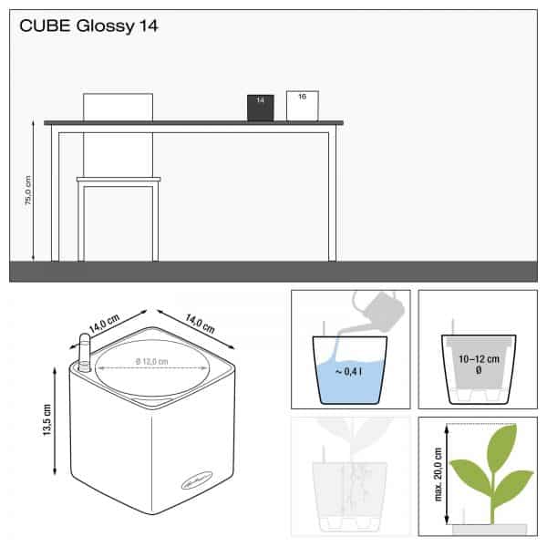 CUBE Glossy 14 ΕΠΙΤΡΑΠΕΖΙΕΣ ΓΛΑΣΤΡΕΣ Γεωπονικό Κέντρο Κήπου