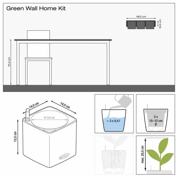 Green Wall Home Kit Color ΕΠΙΤΡΑΠΕΖΙΕΣ ΓΛΑΣΤΡΕΣ Γεωπονικό Κέντρο Κήπου