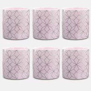 Κύλινδρος Geometric Pink Φ14×13Υ ΠΗΛΙΝΑ ΚΑΣΠΩ Γεωπονικό Κέντρο Κήπου